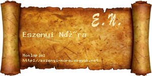 Eszenyi Nóra névjegykártya